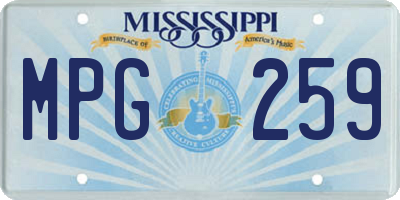 MS license plate MPG259