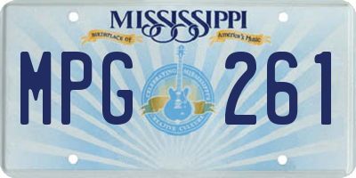 MS license plate MPG261