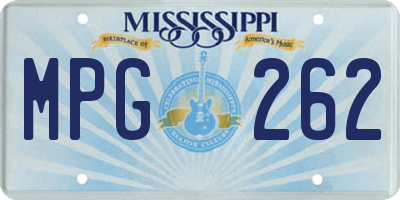 MS license plate MPG262