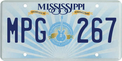 MS license plate MPG267
