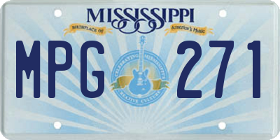 MS license plate MPG271