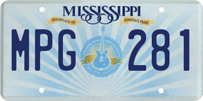 MS license plate MPG281