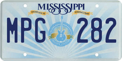 MS license plate MPG282