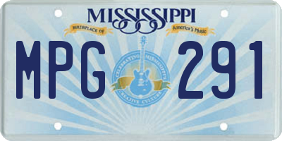 MS license plate MPG291