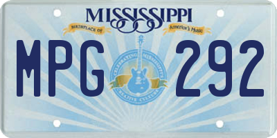 MS license plate MPG292