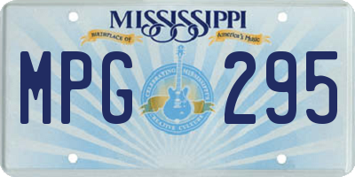 MS license plate MPG295