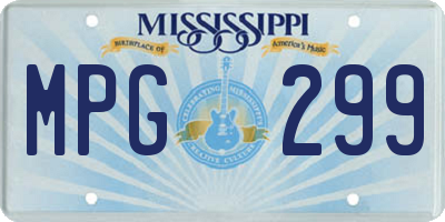 MS license plate MPG299