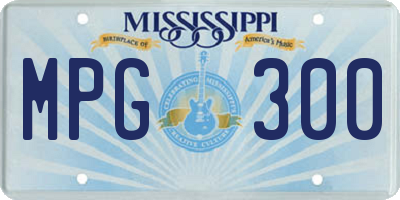 MS license plate MPG300