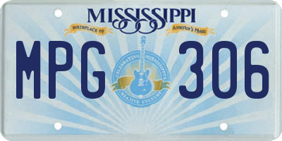 MS license plate MPG306