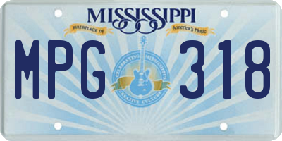 MS license plate MPG318