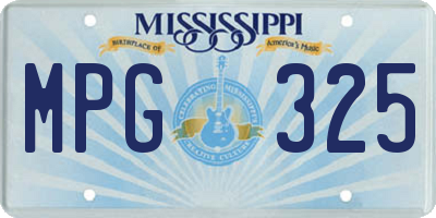 MS license plate MPG325