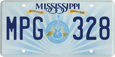MS license plate MPG328