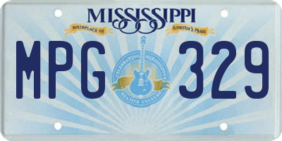 MS license plate MPG329