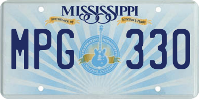 MS license plate MPG330