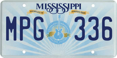 MS license plate MPG336