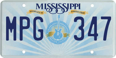 MS license plate MPG347