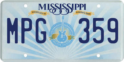 MS license plate MPG359
