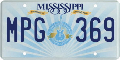 MS license plate MPG369