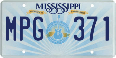 MS license plate MPG371