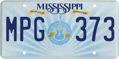 MS license plate MPG373