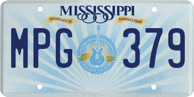 MS license plate MPG379