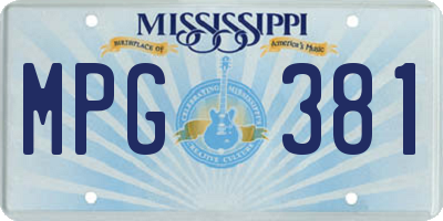 MS license plate MPG381