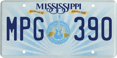 MS license plate MPG390