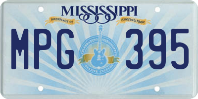 MS license plate MPG395