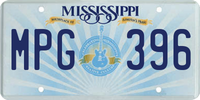 MS license plate MPG396