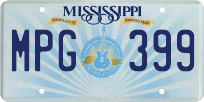 MS license plate MPG399