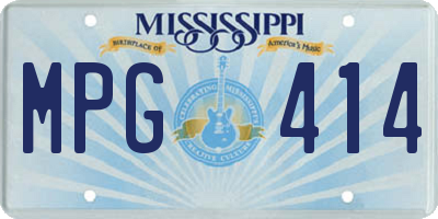 MS license plate MPG414