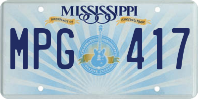 MS license plate MPG417