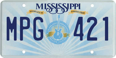 MS license plate MPG421
