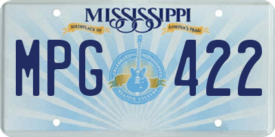 MS license plate MPG422