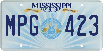 MS license plate MPG423