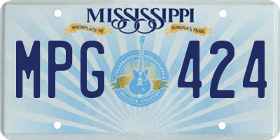 MS license plate MPG424