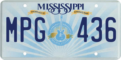 MS license plate MPG436