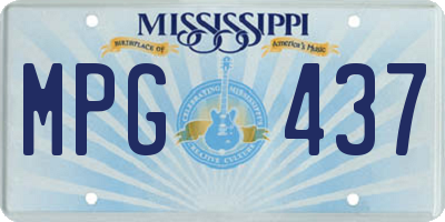 MS license plate MPG437