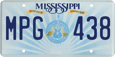 MS license plate MPG438