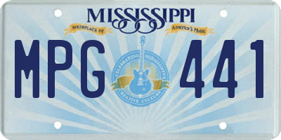 MS license plate MPG441