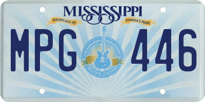 MS license plate MPG446
