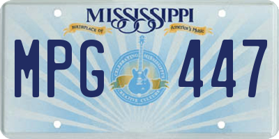 MS license plate MPG447