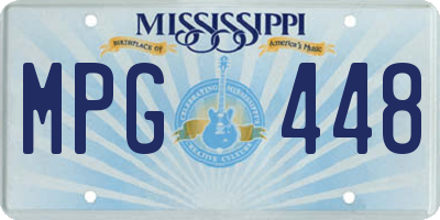MS license plate MPG448