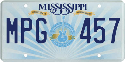 MS license plate MPG457