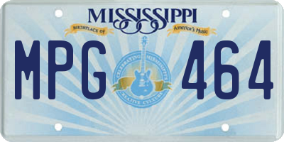 MS license plate MPG464