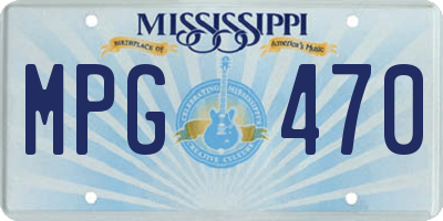 MS license plate MPG470