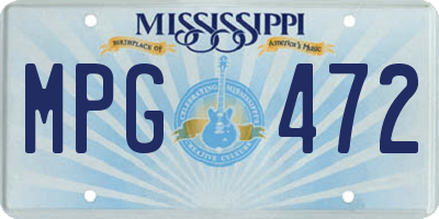 MS license plate MPG472