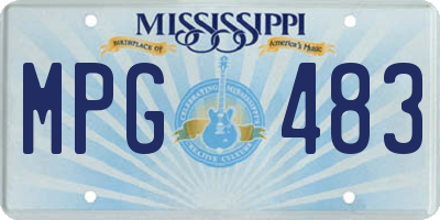 MS license plate MPG483