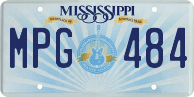 MS license plate MPG484