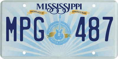 MS license plate MPG487